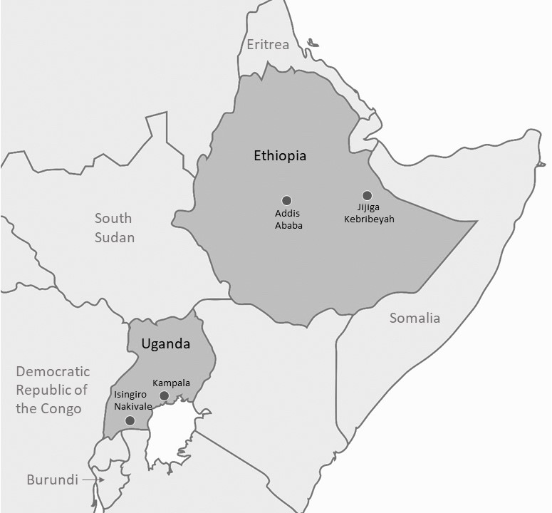 Map of study locations