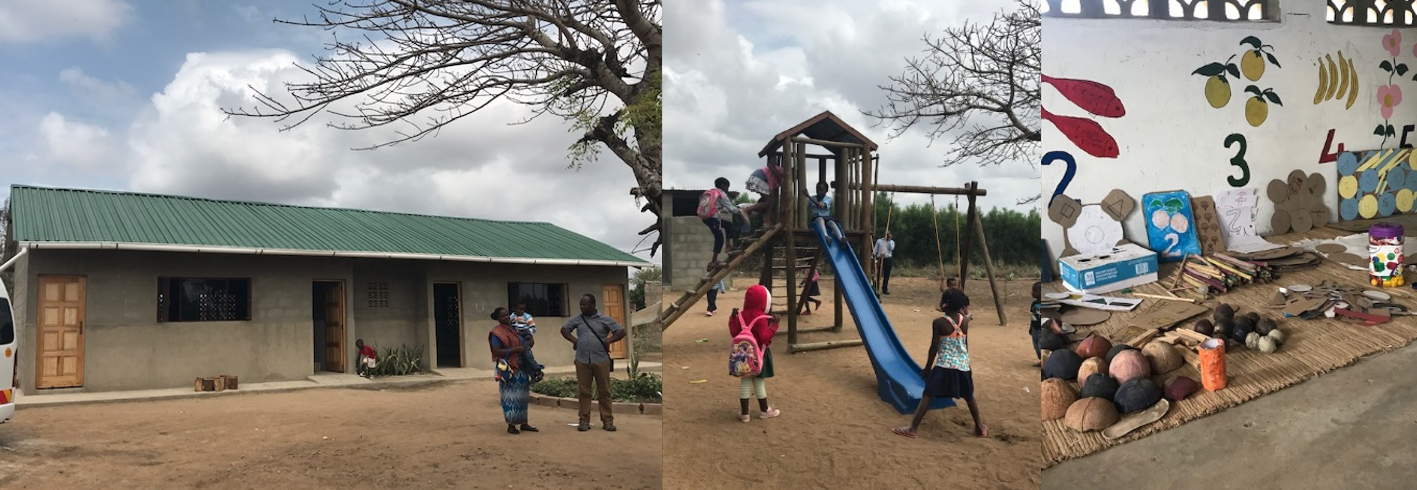 The building, playground, and instructional materials of the escolinhas