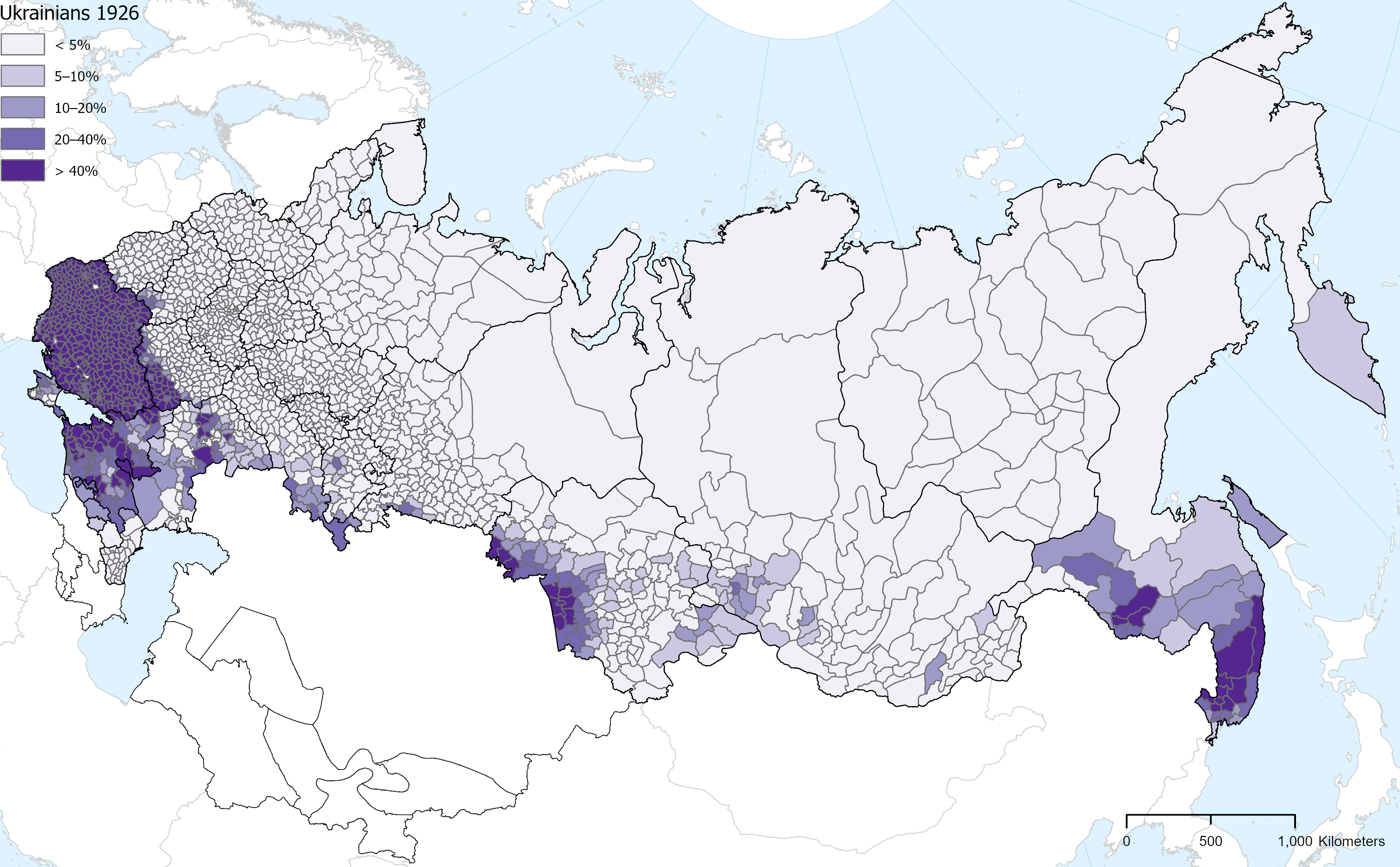 1926 Ukrainian population share