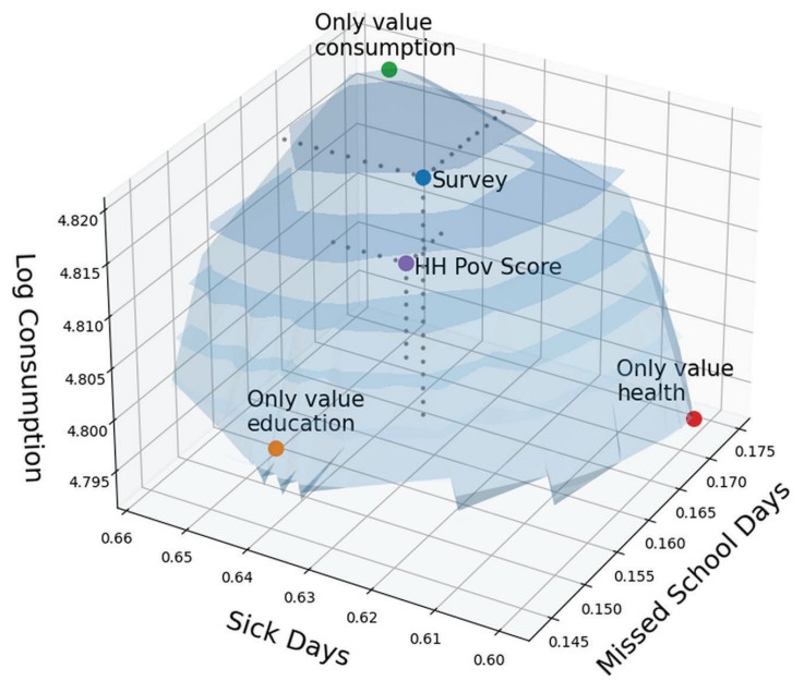 Expected programme impacts under alternative preferences