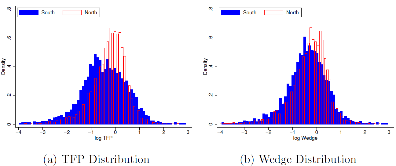 TFP and wedge distribution