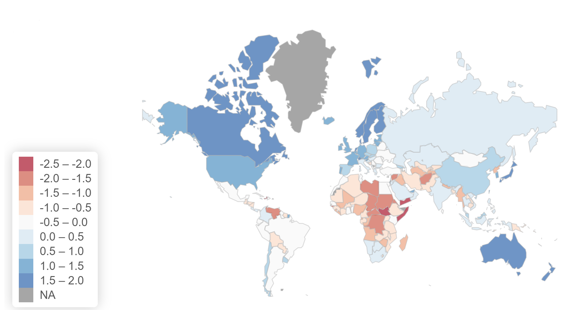 Index of government effectiveness
