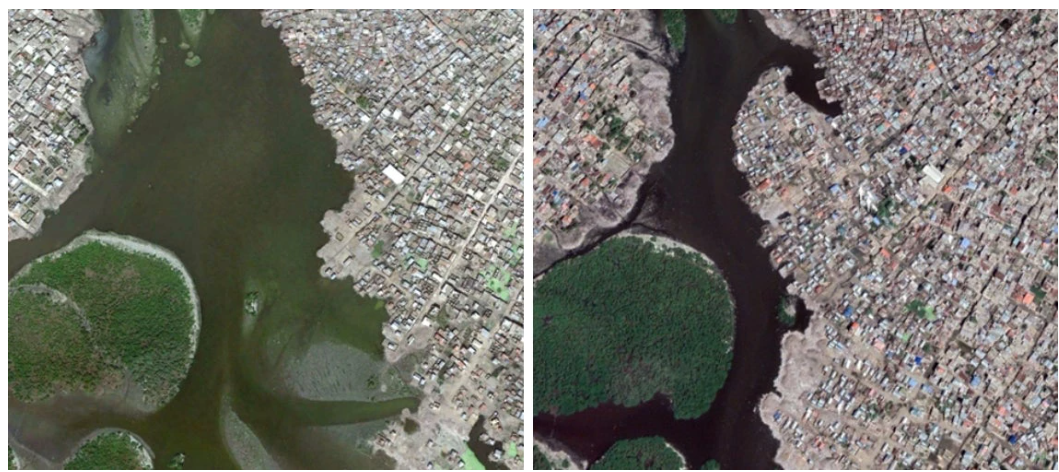 A collage of a city and a river
Description automatically generated