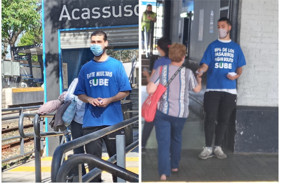 Field experiment outside metro stations in Buenos Aires