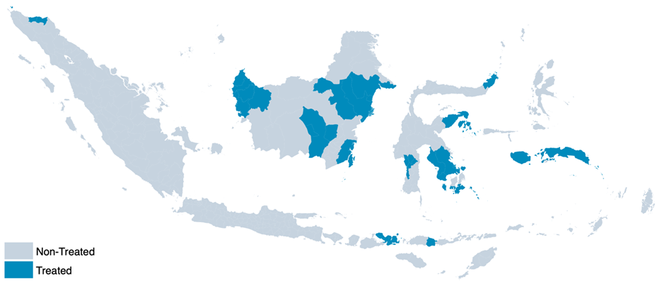 A map of indonesia with blue and white colors
AI-generated content may be incorrect.