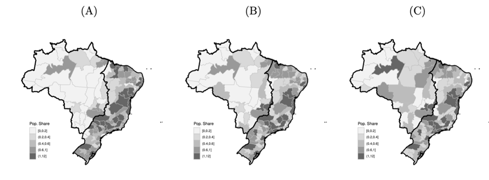 The spatial distribution of the population