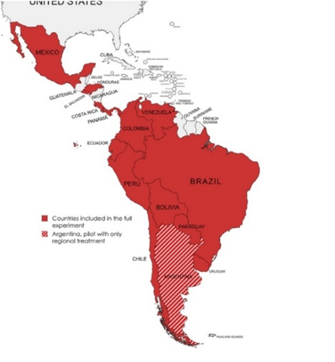 Countries included in the study