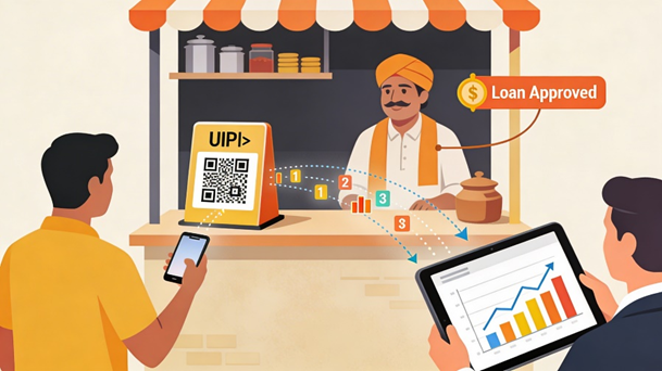The UPI transactions history creates a verifiable income information that can be used by fintech lenders to make loan decisions