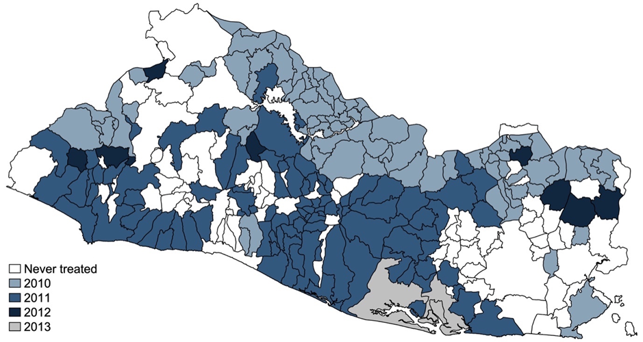 Spatial distribution of CHT creation across municipalities