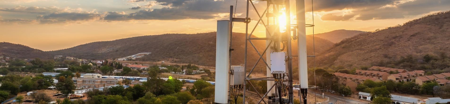mobile internet tower in Africa, reflecting one of the topics we covered this week on VoxDev
