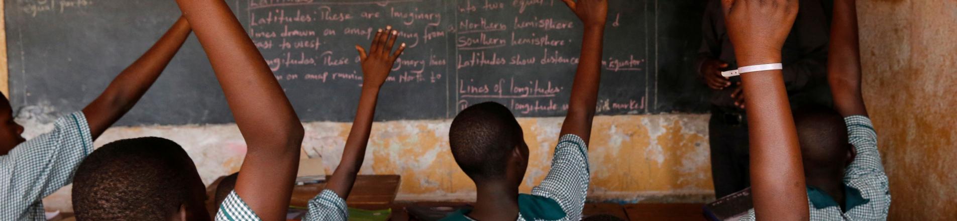 Girls in Uganda school