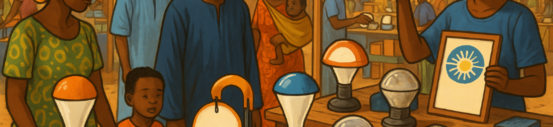 Solar lamps in Senegal