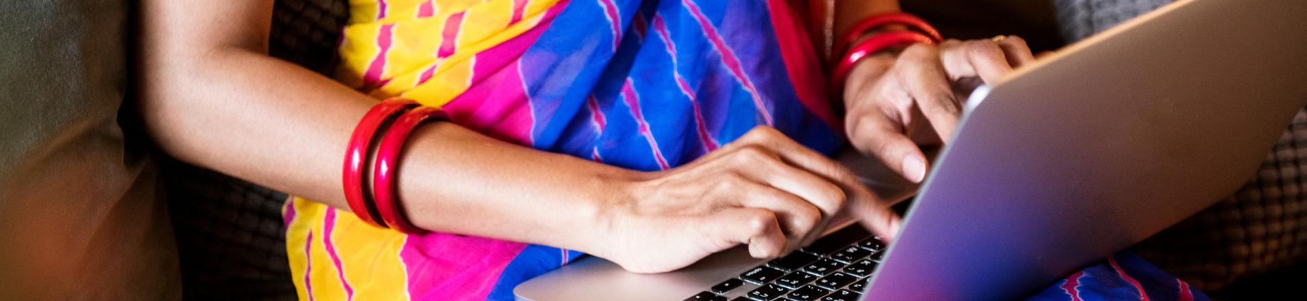 woman on computer