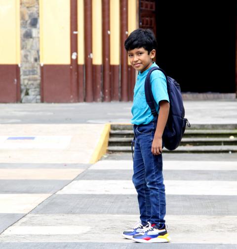 child attending school in Nicaragua
