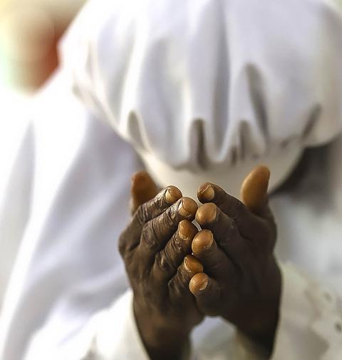 woman in church