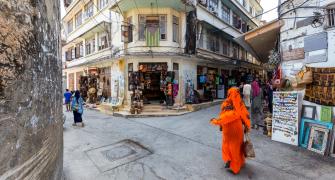 Busy street in Zanzibar