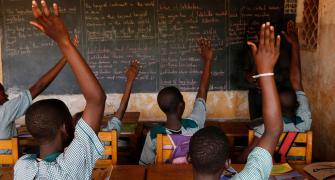 Girls in Uganda school
