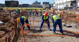 Brazilian construction workers