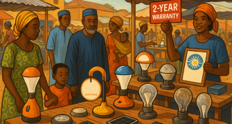 Solar lamps in Senegal