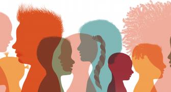 childrens' silhouettes, reflecting this articles focus on foreign aid and foundational learning