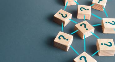 Question marks connected