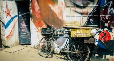 bike in Kenya, reflecting this articles theme of access to finance allowing people to purchase bikes