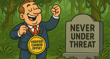 additionality image, showing man with carbon credit certificate