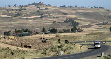 Road construction in Ethiopia