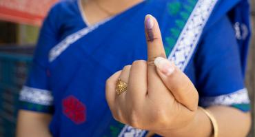 Indian woman voting