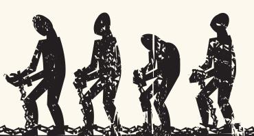 cartoon depicting the slave trade