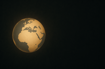 earth on a black background