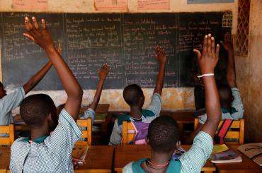 Girls in Uganda school