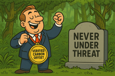 additionality image, showing man with carbon credit certificate