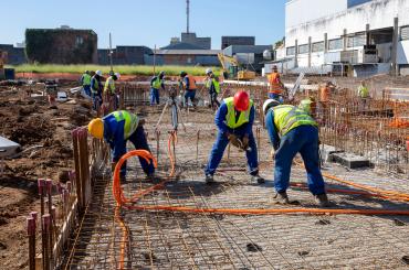 Brazilian construction workers