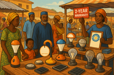 Solar lamps in Senegal