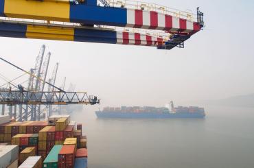 Cargo ship in India